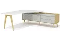 Стол рабочий интегральный с опорной тумбой правый